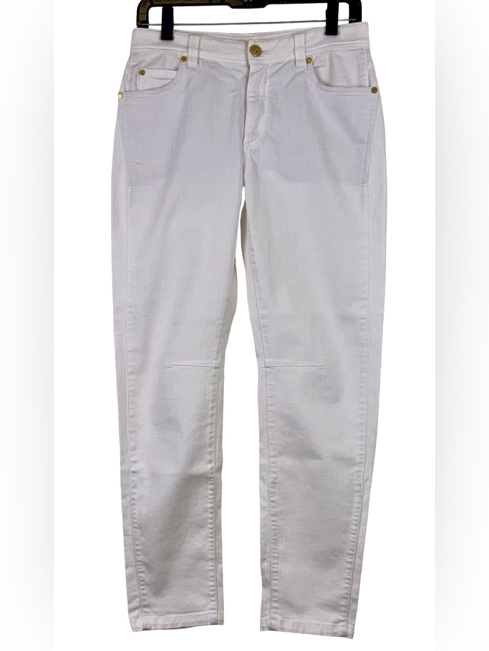 BRUNELLO CUCINELLI WHITE EQUESTRIAN JEANS
